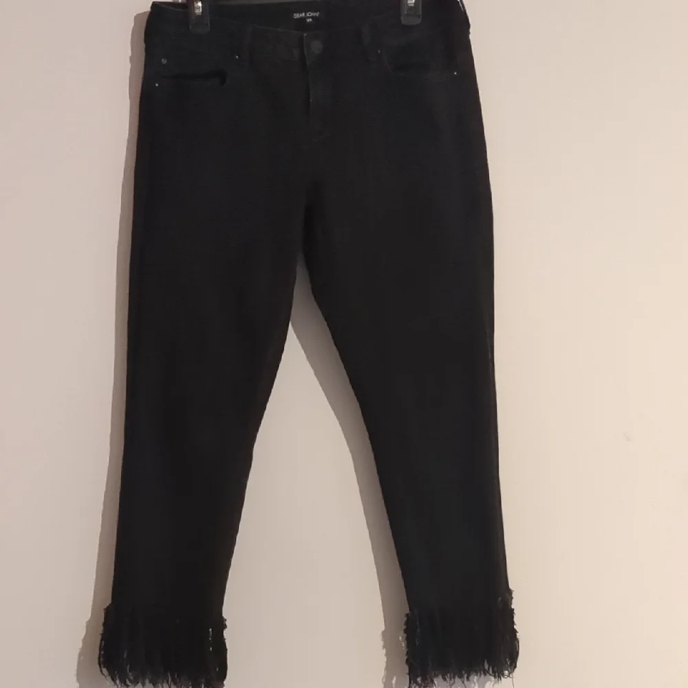 Black Fringed Women's Jeans